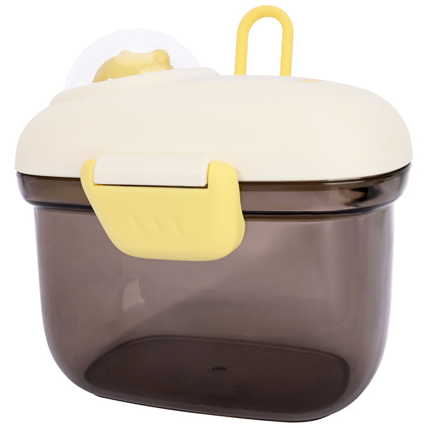 Bebamour Baby Milk Powder Dispenser Cute Dairy Cow Portable Milk Powder Storage Container for Travel Outdoor Activity Airtight Food Snacks Box with Lid, Leveler and Spoon