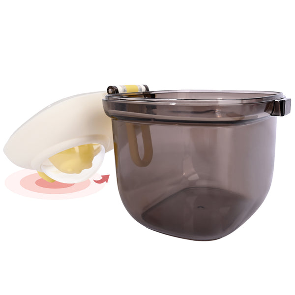 Bebamour Baby Milk Powder Dispenser Cute Dairy Cow Portable Milk Powder Storage Container for Travel Outdoor Activity Airtight Food Snacks Box with Lid, Leveler and Spoon