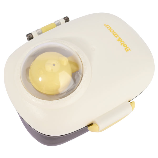 Bebamour Baby Milk Powder Dispenser Cute Dairy Cow Portable Milk Powder Storage Container for Travel Outdoor Activity Airtight Food Snacks Box with Lid, Leveler and Spoon