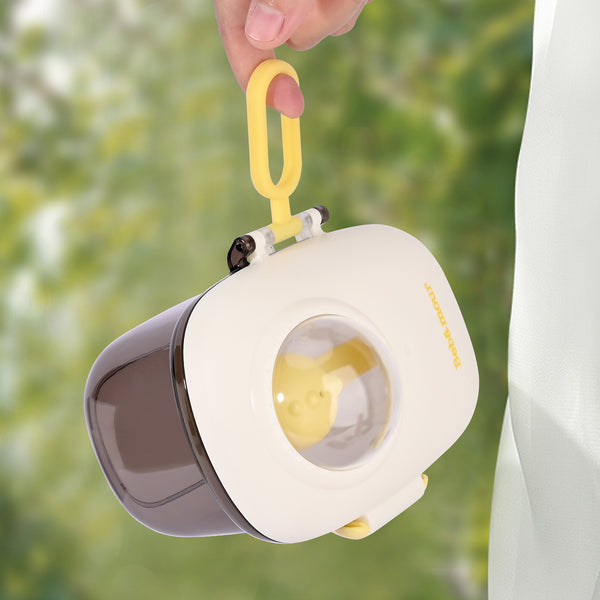 Bebamour Baby Milk Powder Dispenser Cute Dairy Cow Portable Milk Powder Storage Container for Travel Outdoor Activity Airtight Food Snacks Box with Lid, Leveler and Spoon