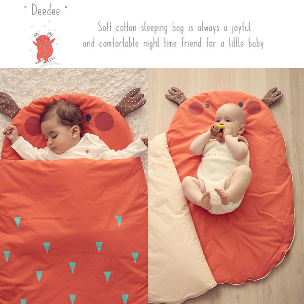 Bebamour Anti Kick Baby Sleeping Bag Safe Nights Cotton Baby Sleep Bag 2.5 Tog 0-18 Months Cute Infant Boy Girls Sleeping Sack Baby Wrap Blanket