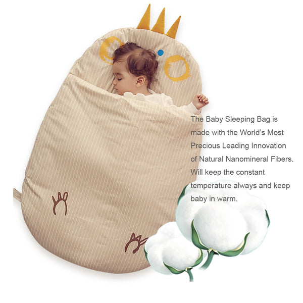 Bebamour Anti Kick Baby Sleeping Bag Safe Nights Cotton Baby Sleep Bag 2.5 Tog 0-18 Months Cute Infant Boy Girls Sleeping Sack Baby Wrap Blanket