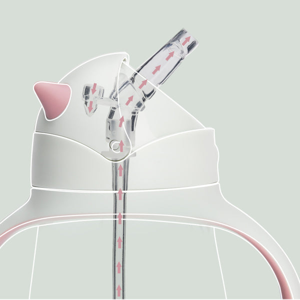 Bebamour Baby Sippy Cup with Straw for Baby and Toddler with Double Handle BPA Free, No Spill Safe Learner Bottle