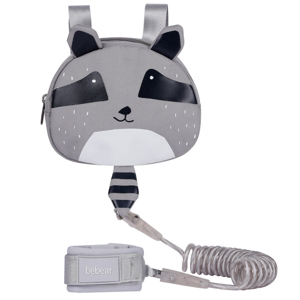 Bebamour Animal Toddler Backpack with Safety Reins Mini Bag with Safety Leash for Children Portable Backpack Rucksack with Safety Harness for Boys and Girls, Grey Bear