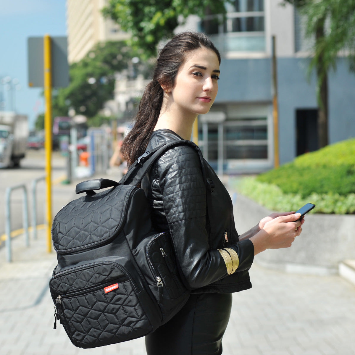 bebamour travel backpack diaper bag tote handbag purse with Diaper Mat Waterproof Changing Bag f bebear: CASUAL BACKPACK