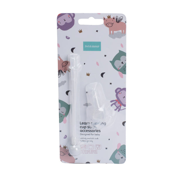 Bebamour Baby Sippy Cup with Straw for Baby and Toddler with Double Handle BPA Free, No Spill Safe Learner Bottle