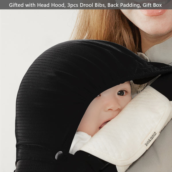 Bebamour Super-Soft Air Mesh Baby Carrier 3+Months Baby Carrier Backpack Child Carrier (Black)