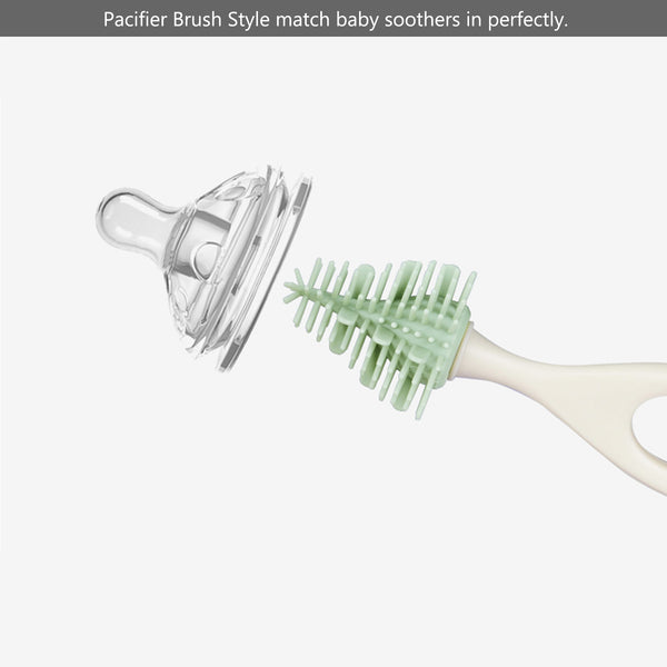 Bebamour Stand Baby Bottle Brushes for Cleaning 4 in 1 Soft Baby Bottle Brush, Teat Brush, Straw Cleaner, Water Storage Tray for Stand Bottle Brushes Cleaner Set