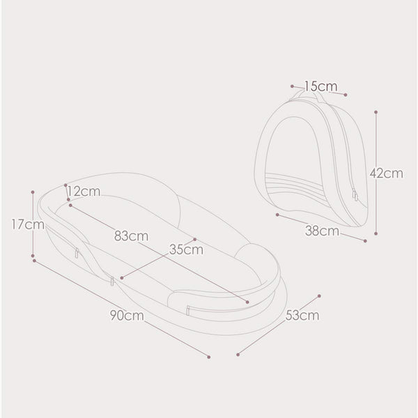 Bebamour Baby Portable Bed Foldable Bassinet for Bed Bionic Travel Bed Womb-Like Protector Baby Snuggle Nest Bed Cosleeping Baby Bed 0-36 Months