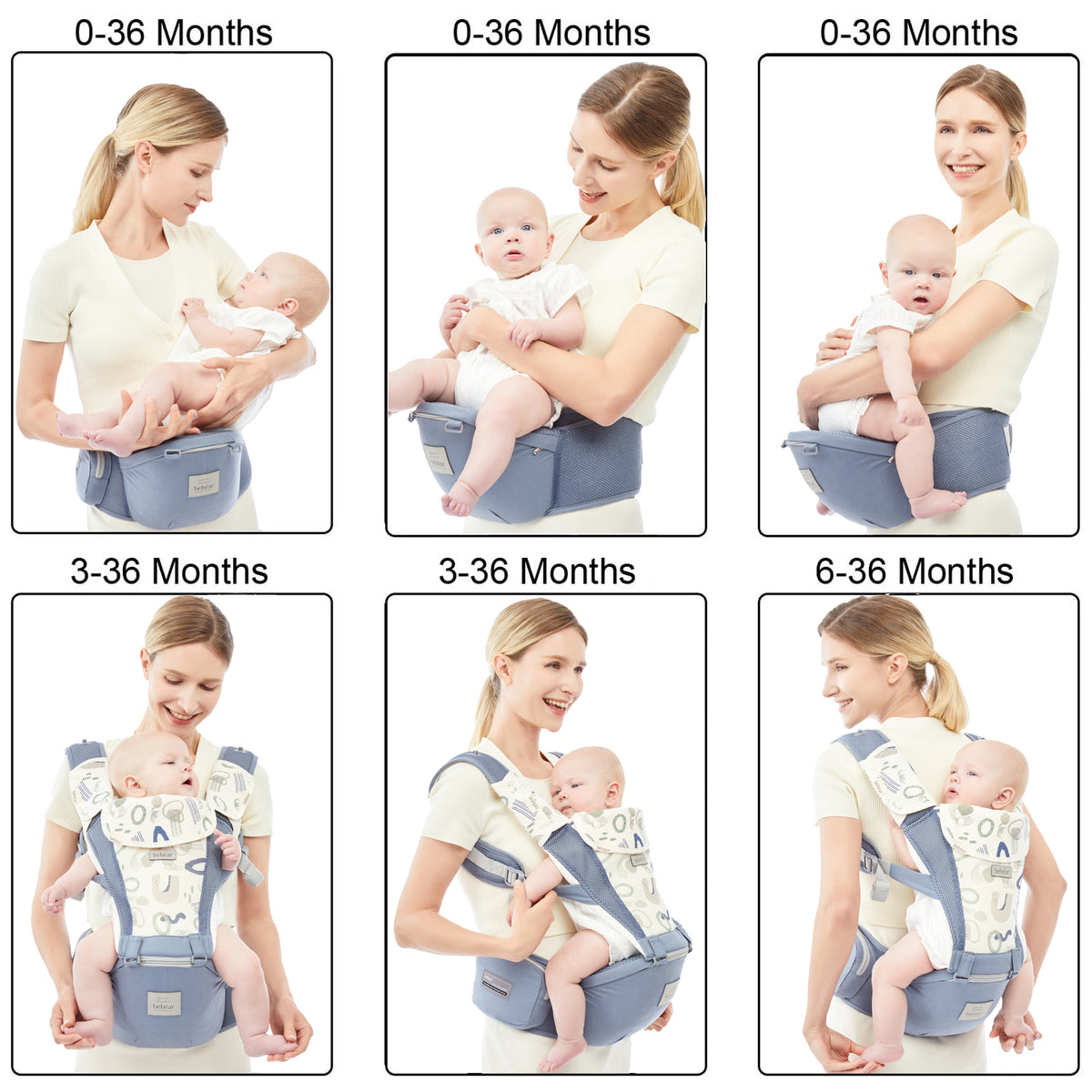 Bebamour Newborn Baby Bjorn Teething Bebamour Baby Carrier Front