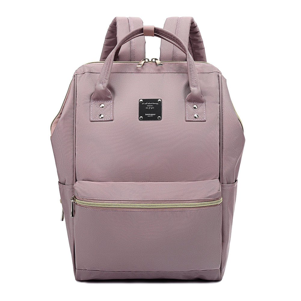 Bebamour Casual College Backpack Lightweight Travel Wide Open Back to School Backpack for Women&Men