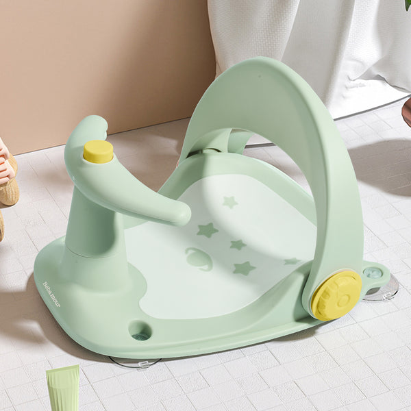 Bebamour Baby Bath Seat 6 Months Plus Folding Stand Baby Bath Tub with Strong Suction Spray-Designed Baby Bath Support Non Slip Bath Chair for Baby