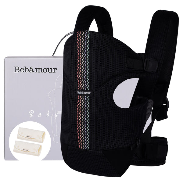 Bebamour Baby Carrier Front and Back Baby Carrier with 2 Shoulder Bibs