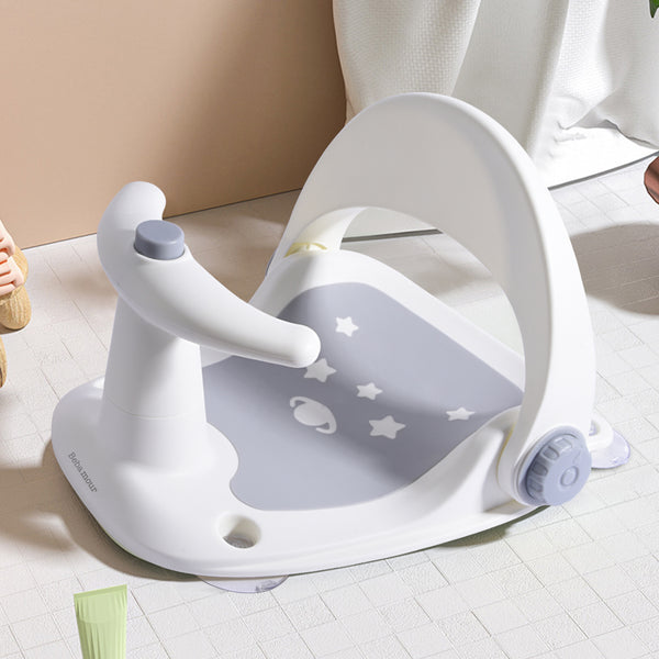 Bebamour Baby Bath Seat 6 Months Plus Folding Stand Baby Bath Tub with Strong Suction Spray-Designed Baby Bath Support Non Slip Bath Chair for Baby