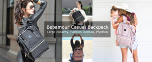 bebamour multifunction travel backpack diaper bag Casual College Lightweight Wide Open Back to Its durable Ramhorn Diaper Bag Backpack Multifunction