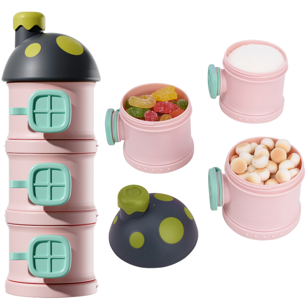 Toma Baby Portable Large-capacity Sub-packing Storage Tank Small Rice  Noodles Sealed Moisture-proof Box Cute Milk Powder Storage Container Cereal  Cartoon Feeding Lunch Box 
