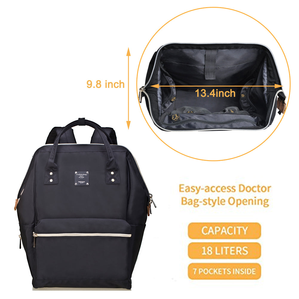 bebamour travel backpack diaper bag Bebamour Casual College Backpack Lightweight Travel Wide Open Back to