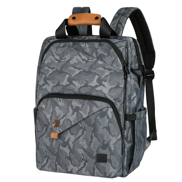 Bebamour Diaper Bag Travel Backpack with Diaper Mat Large Capacity Baby Bag (Grey)