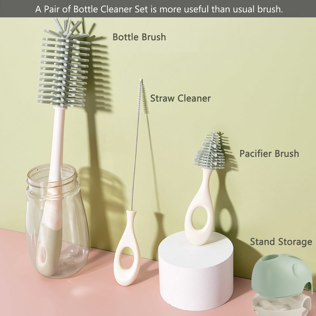  Bambaw Bottle Cleaner Brush Set, 4 Cleaning Brushes, Bottle  Brush Cleaner Set, Water Bottle Brush, Bottle Scrubber