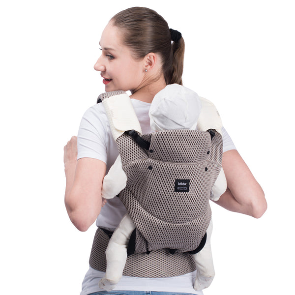 Bebamour Baby Carrier Sling 3 in 1 Ergonomic Baby Carrier Backpack Breathable and Soft Baby Wrap for Infant and Toddlers