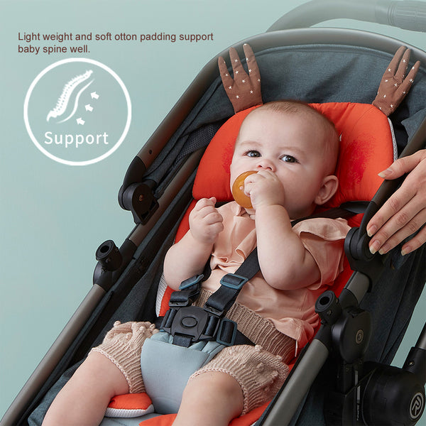 Bebamour Seat Liners Cute Shape Pushchair Seat Cushion for Baby Head & Neck Protection Pad for Stroller