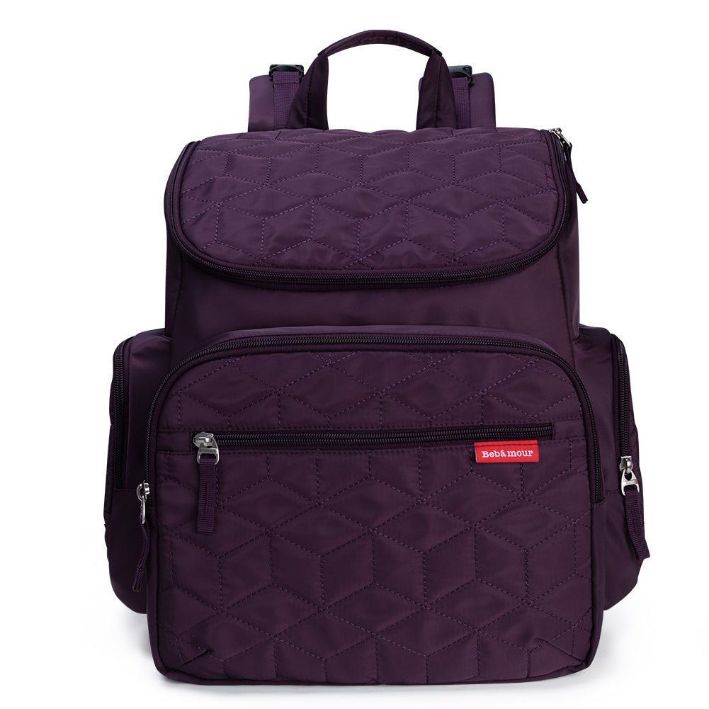 Bebamour Diaper Bag Backpack with Diaper Mat Waterproof Changing Bag for Dad/Mums