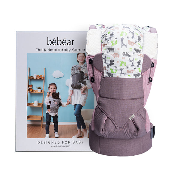 Bebamour Baby Carrier Sling 3 in 1 Ergonomic Baby Carrier Backpack for Newborn Breathable and Soft Baby Warp for Infant and Toddlers (Dusty Pink)