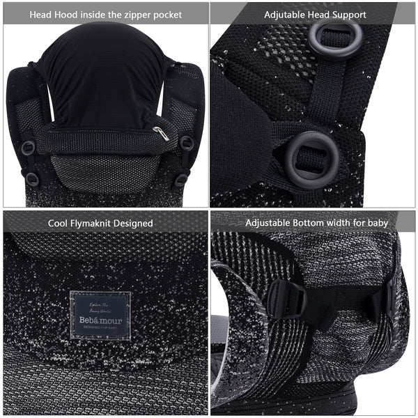 Bebamour Baby Carrier 3+Months 3D Air Mesh Baby Carrier for Infant and Toddlers Breathable Baby Carrier